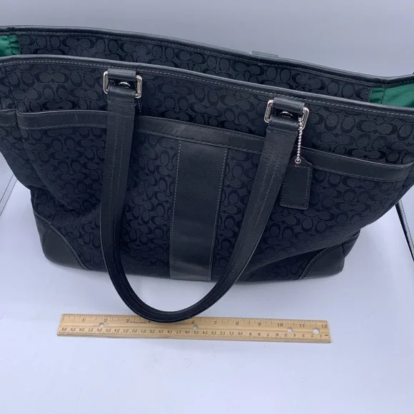 COACH Black Laptop Bag All Over Print - Picture 13 of 15